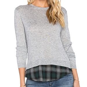 Joe's Jeans women XS Azure sweater heather & plaid